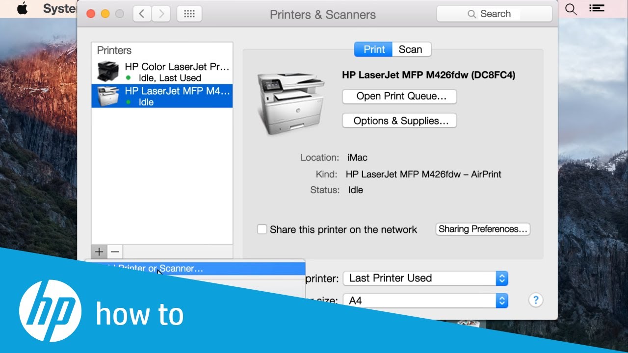 Hp printer driver for mac